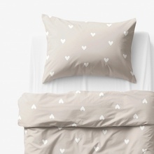 Goldea bavlna povlečení srdíčka na latte 140x200 70x90