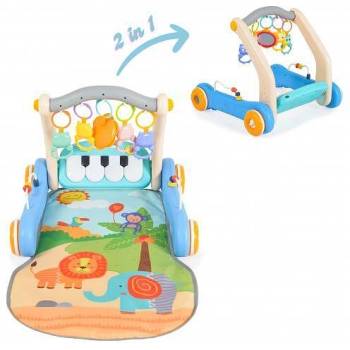 Image 1 of Moni ИГРАЧКА ЗА ПРОХОЖДАНЕ 2В1 piano blue he0637
