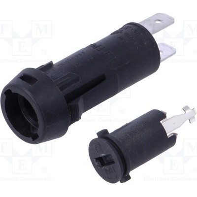 SCHURTER 3101.0230 Zásuvka; 10A; 250VAC; FPG3; na panel; černá; UL94V-0; termoplast