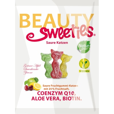 Beauty Sweeties kyslé ovocné želé mačičky 125 g