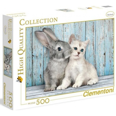 Clementoni Mačka s králikom 500 dielov