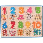 Bigjigs Toys Дървен пъзел Bigjigs - Съпоставяне на числа и цветове (BJ549) - ozone