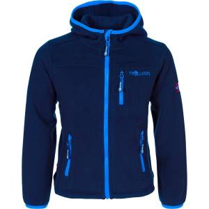 TROLLKIDS Детско софтшел яке Trollkids Kid's Stavanger Jacket Fleece jacket - Navy / Light Blue - размер 104 (EU) (703-3031-1113)