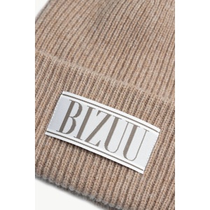 BIZUU шапка beanie дамска от вълна MOYE (MOYE.BEZOWY)