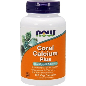 NOW Coral Calcium Plus | with Calcium, Magnesium & Vitamin D [100 капсули]