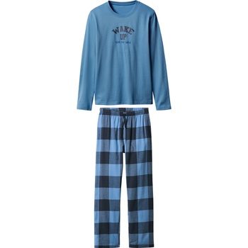 Esmara flanelové pyžamo modrá