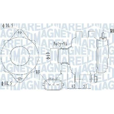 Alternátor MAGNETI MARELLI 063732122010