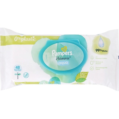 Pampers Aqua Harmonie detské vlhčené obrúsky 48 ks