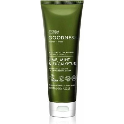 Baylis & Harding Goodness Awaken Senses osviežujúci telový peeling vône lime mint eucalyptus 225 ml