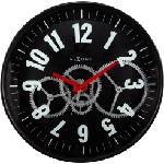 NeXtime Стенен часовник Modern Gear Clock черен (3259ZW)