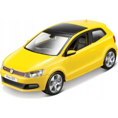 Bburago Model autaVW Polo Mark 5 GTI žluté kovová miniatura pro d 1:32