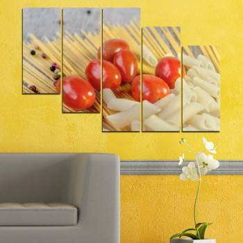 Vivid Home Декоративни панели Vivid Home от 5 части, Кулинарен, PVC, 110x65 см, 7-ма Форма №0530