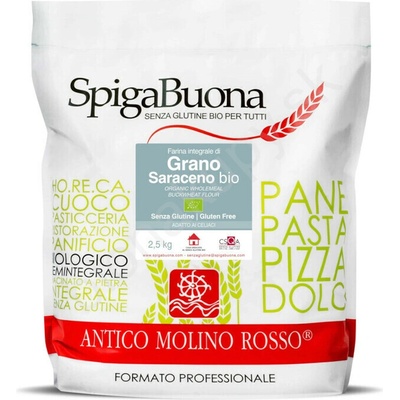 SpigaBuona Pohanková mouka celozrnná mletá kamenem BIO 2,5 kg