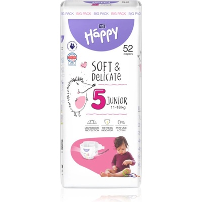 Bella Baby Happy Soft&Delicate еднократни пелени 11-18 kg 52 бр