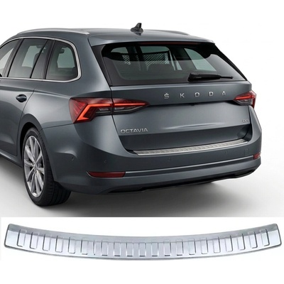 Omtec Nerez brúsený kryt hornej hrany hornej hrany zadného nárazníka Škoda Octavia IV 2020+ kombi