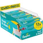 Pampers Fresh Clean Бебешки мокри кърпички 12x80 бр (80873848)