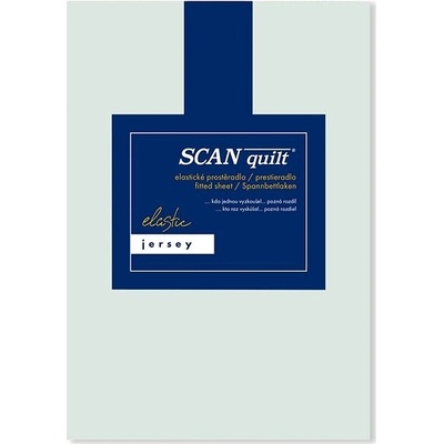 SCANquilt prostěradlo jersey elastic lycra aqua modré 160x200