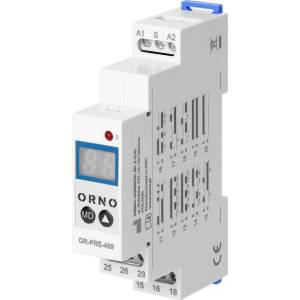 ORNO OR-PRE-469 - Реле за време, 1 модул, многофункционално, 0.1 s - 99 дни, 12-240 V/AC, 16 A, 20 режима (OR-PRE-469)