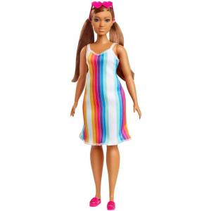 Barbie Mattel Barbie - Кукла с рокля с дъгови ивици (GRB38) (72478)