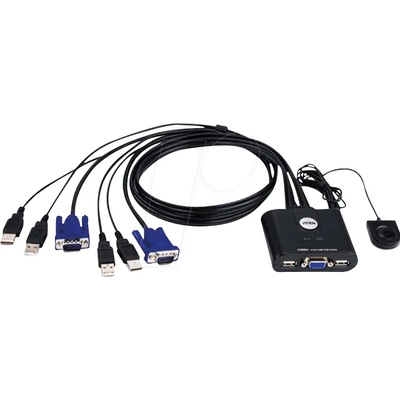 ATEN Превключвател KVM ATEN CS22U, 2x 1, USB (ATEN-CS22-USB)