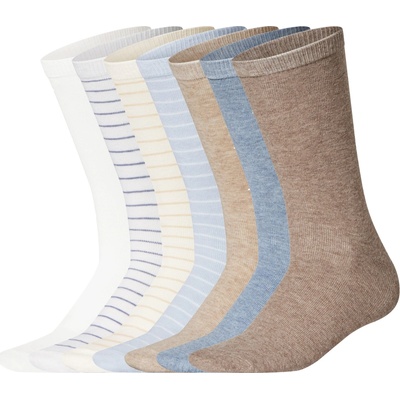 Esmara dámské ponožky s BIO bavlnou 7 párů bílá/modrá/béžová – Zboží Dáma