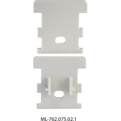 ML-762.075.02.1 Koncovka pro BV s otvorem, stříbrná barva, 1 ks