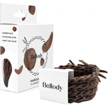 BELLODY Hair Ties gumičky do vlasů Mocha Brown 4 ks