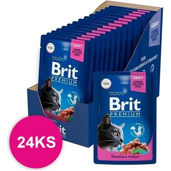 Brit Premium Cat Chicken & Turkey 24 x 100 g