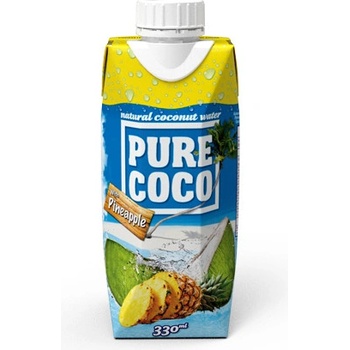 Pure Coco Kokosová voda s příchutí ananasu 330 ml