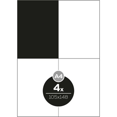 Altryal Etikety Top Stick A4 4 etikety bílé 454550 105 x 148 mm 100 ks