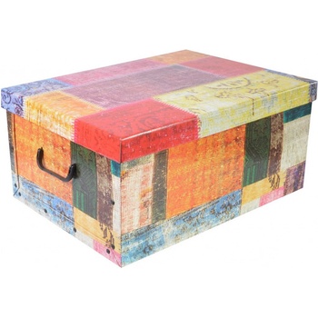 M.A.T. box úložný 51x37x24cm s víkem, karton mix dekorů