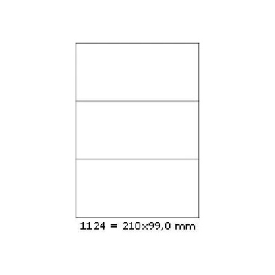 CDRmarket ETR0ECO1124A4100 samolepiace etikety 210 x 99 mm, 3 etikety, A4, 100 listů, biela