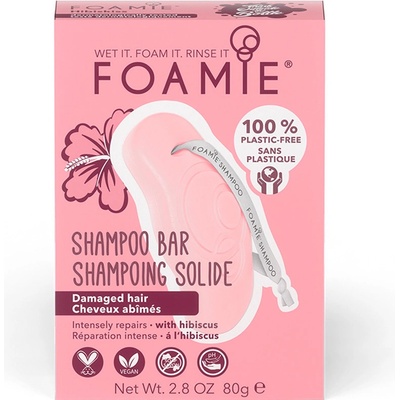 Foamie Hibiskiss organický tuhý šampon pro poškozené vlasy 80 g