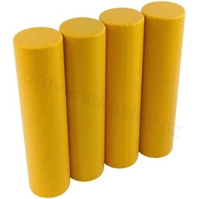 DrKO Dřevěný válec 16 cm 1ks žlutá