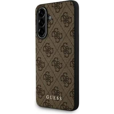 GUESS 4G метален златен лого калъф за Samsung Galaxy A56 - кафяв (3666339454678)