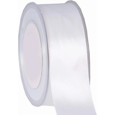 Oboustranná saténová stuha 38 mm x 25 m bílá