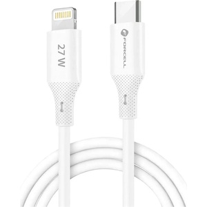 Forcell Кабел Forcell - F-Energy C346, USB-C/Lightning, 27W, 1 m, бял (5903396395376)