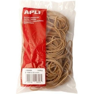 Gumičky, červená, 100 g, 100 x 2 mm, APLI – Zboží Mobilmania