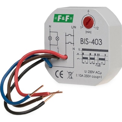 BIS-403/230 - Impulzné relé s časovým spínačom, 230V, 10A, 1x NO