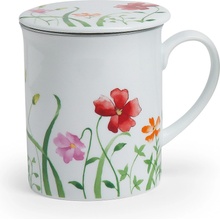 TeaLogic Lotta Fine China porcelánový hrnek s pokličkou a sítkem 300 ml