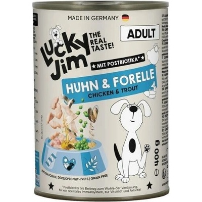 Lucky Jim Classic Adult s kuřecím masem a pstruhem 400 g