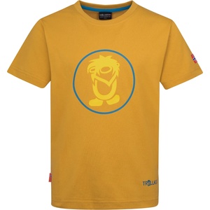 TROLLKIDS Детска тениска Trollkids Kid's Troll T T-shirt - Mustard / Dynamic Blue - размер 104 (EU) (704-1808-0813)