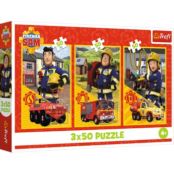 Trefl - Puzzle 3x50 Sam: The team from the fire station - 40 - 99 piese