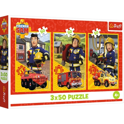 Trefl - Puzzle 3x50 Sam: The team from the fire station - 40 - 99 piese