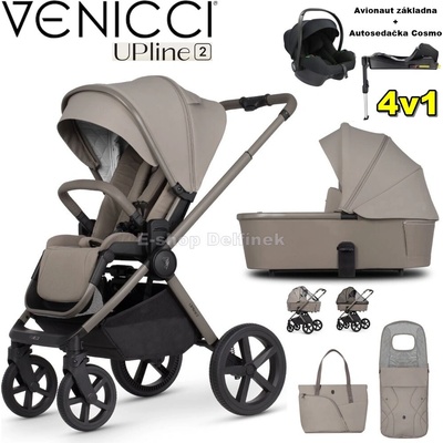 Venicci set Upline 2 s autosedačkou Avionaut COSMO + základna 2025 Taupe