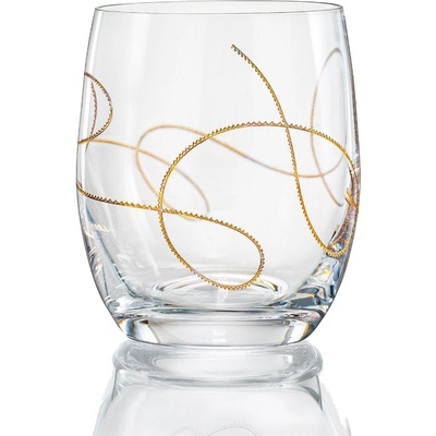 Crystalex univerzální sada sklenic Club String Zlatý pantograf 2 x 300 ml