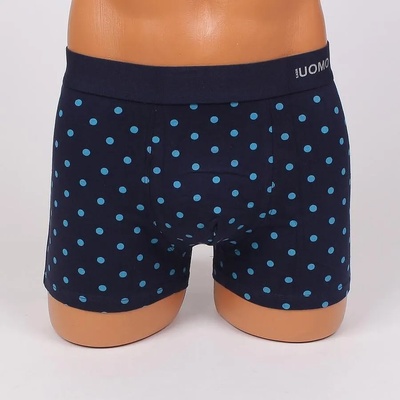 Мъжки боксер в тъмносиньо с точки