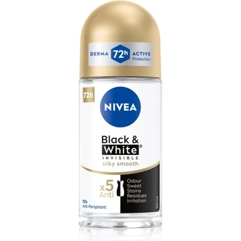 Nivea Invisible Black & White Silky Smooth рол-он и антиперспирант за жени 50ml