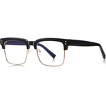 Techsuit Очила за компютър Techsuit Anti-Blue Light Glasses Reflex PC (2205) - дамски, квадратни - Черен / Златист (KF2364802)