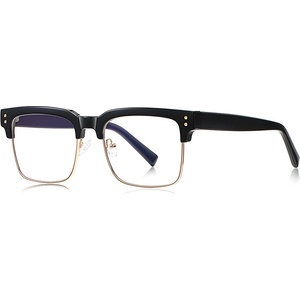 Techsuit Очила за компютър Techsuit Anti-Blue Light Glasses Reflex PC (2205) - дамски, квадратни - Черен / Златист
